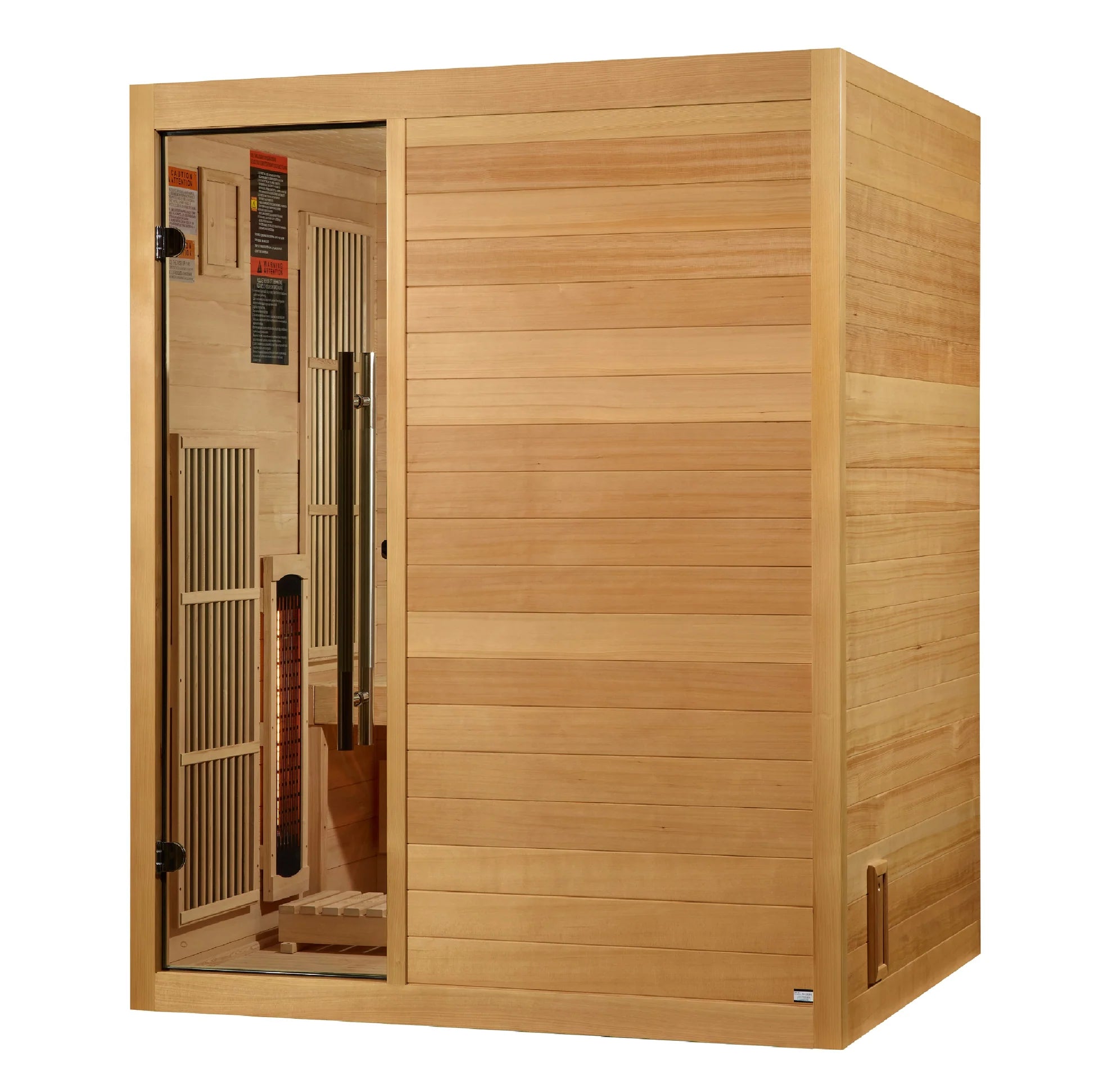Golden Designs 2025 "Soria" 3 Person Hybrid Sauna (Indoor) Full Spectrum + Harvia Stove (GDI-8330-01)