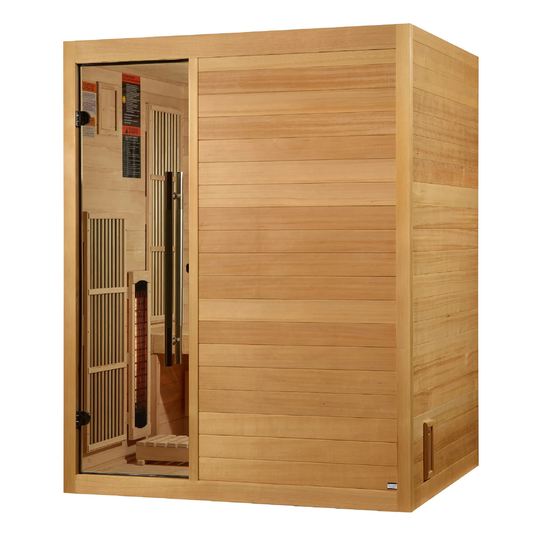 Golden Designs 2025 "Soria" 3 Person Hybrid Sauna (Indoor) Full Spectrum + Harvia Stove (GDI-8330-01)
