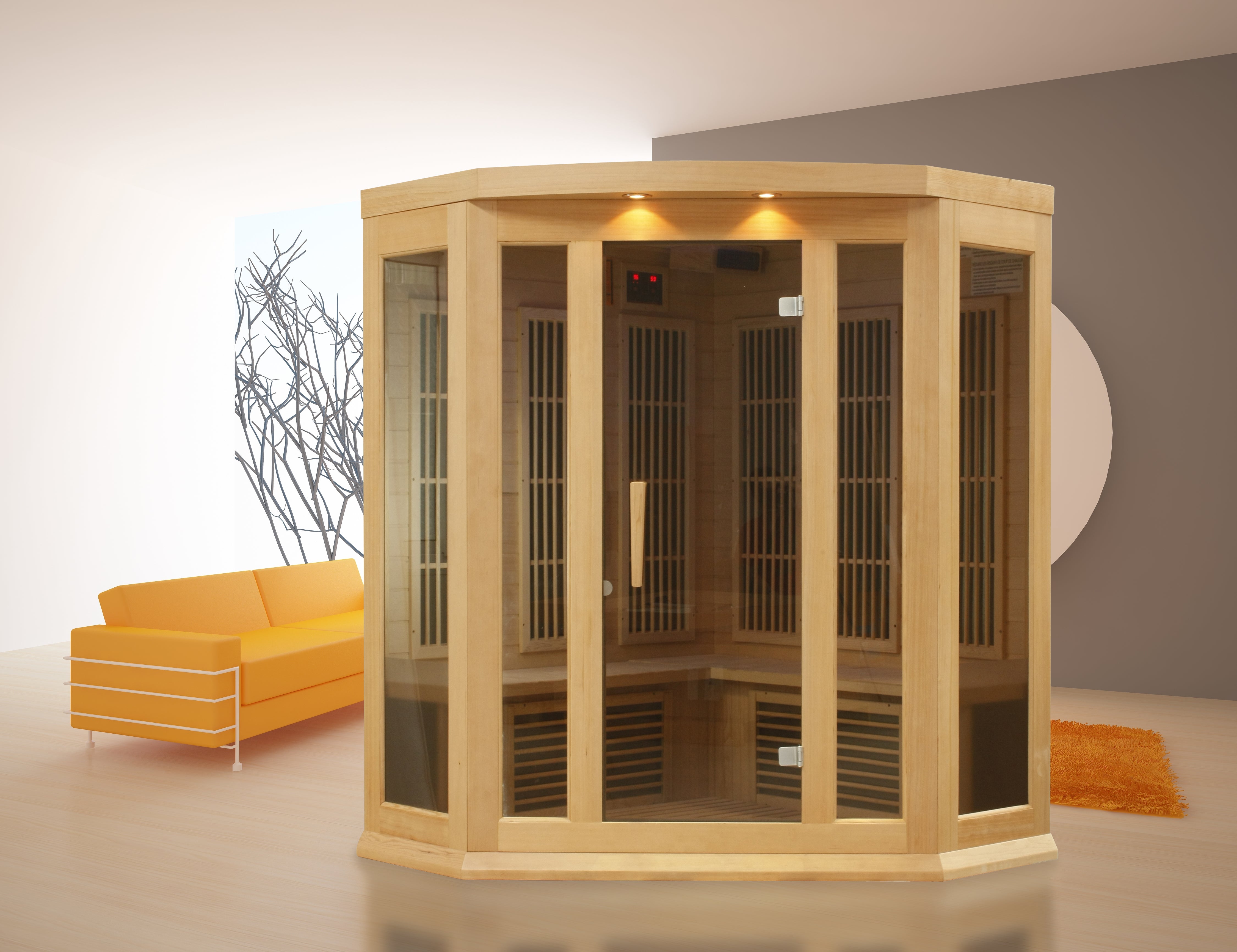 Maxxus 3 Person Low EMF FAR IR Sauna Red Cedar (MX-K356-01 CED)