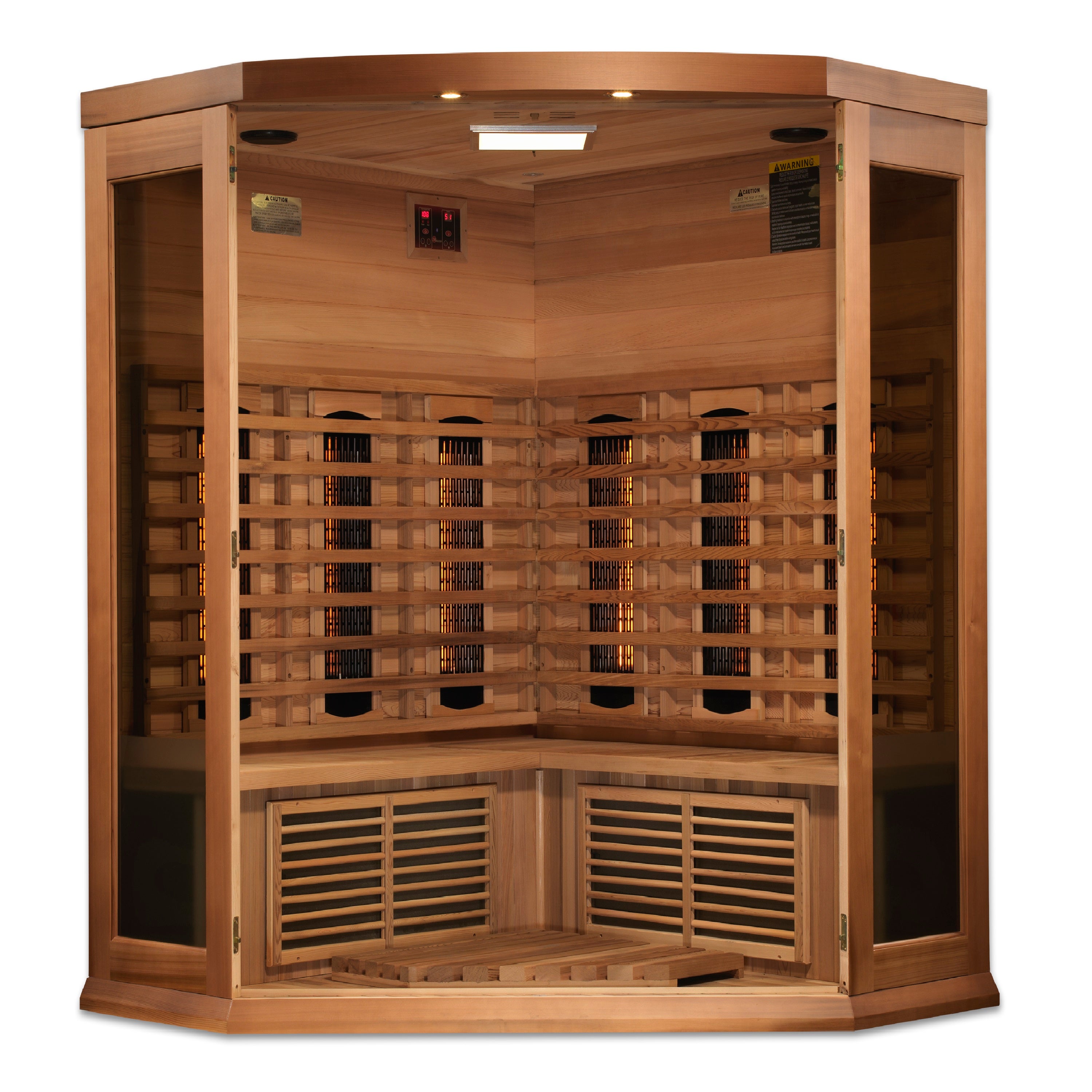 Maxxus 3 Person Corner Full Spectrum IR Sauna (MX-M356-01-FS CED)