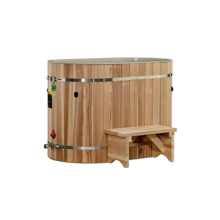Dynamic Cold Therapy Oval Barrel Tub (50-P) Pacific Cedar - 3/4 IN-OUT without Motor