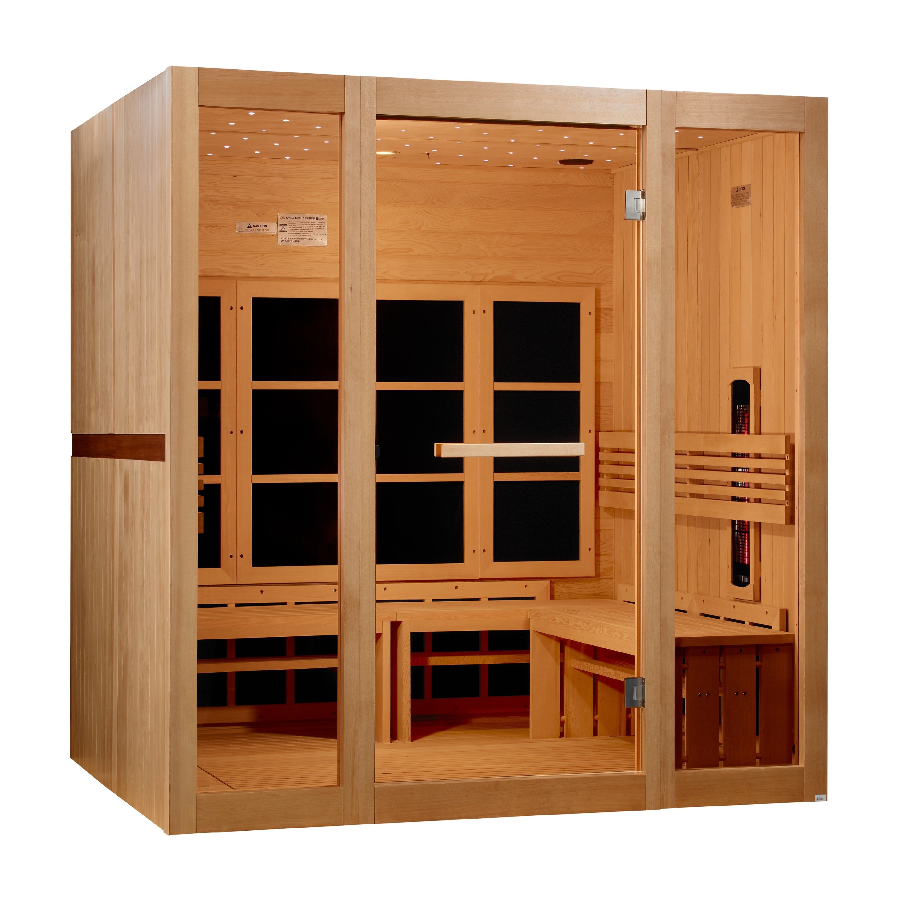 Golden Designs "Catalonia" 8 Person Full Spectrum NZ EMF FAR IR Sauna (GDI-6880-03 FS)