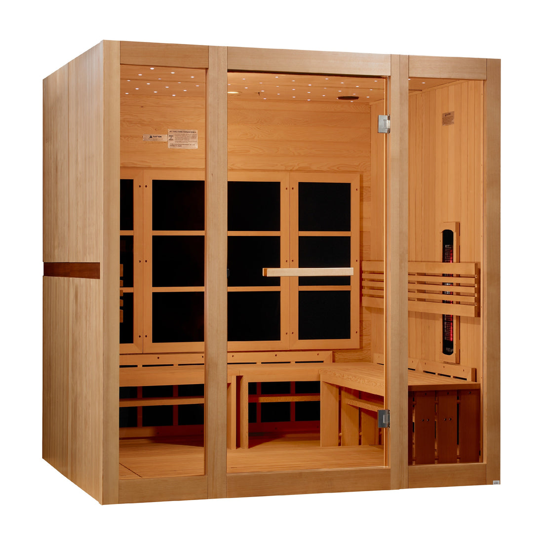 Golden Designs "Catalonia" 8 Person Full Spectrum NZ EMF FAR IR Sauna (GDI-6880-03 FS)