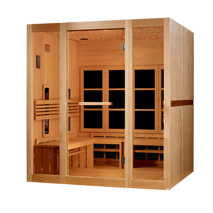 Golden Designs "Catalonia" 8 Person Full Spectrum NZ EMF FAR IR Sauna (GDI-6880-03 FS)