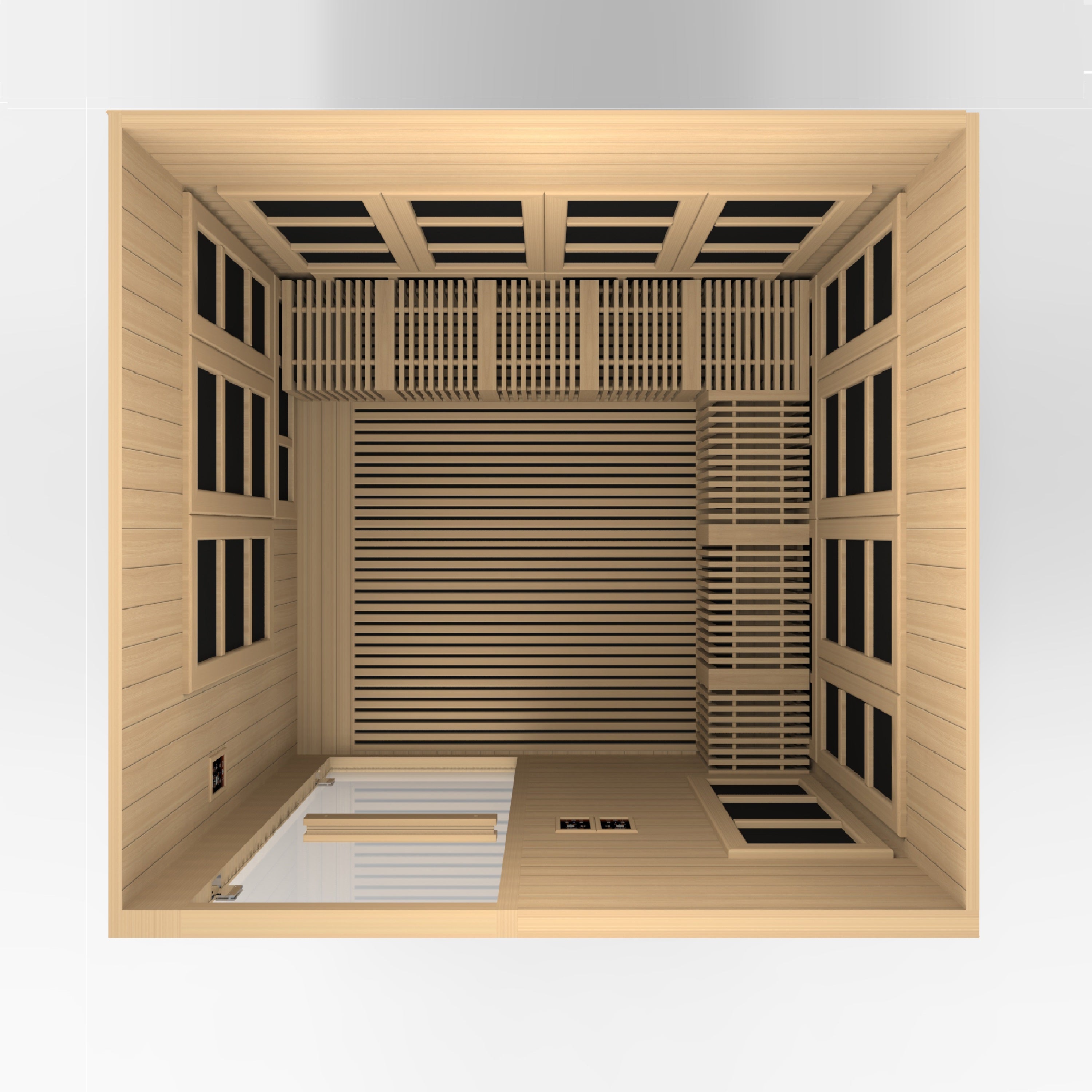 Golden Designs 2025 "Catalonia" 8 Person Near Zero EMF FAR IR Sauna (GDI-6880-02 Elite)