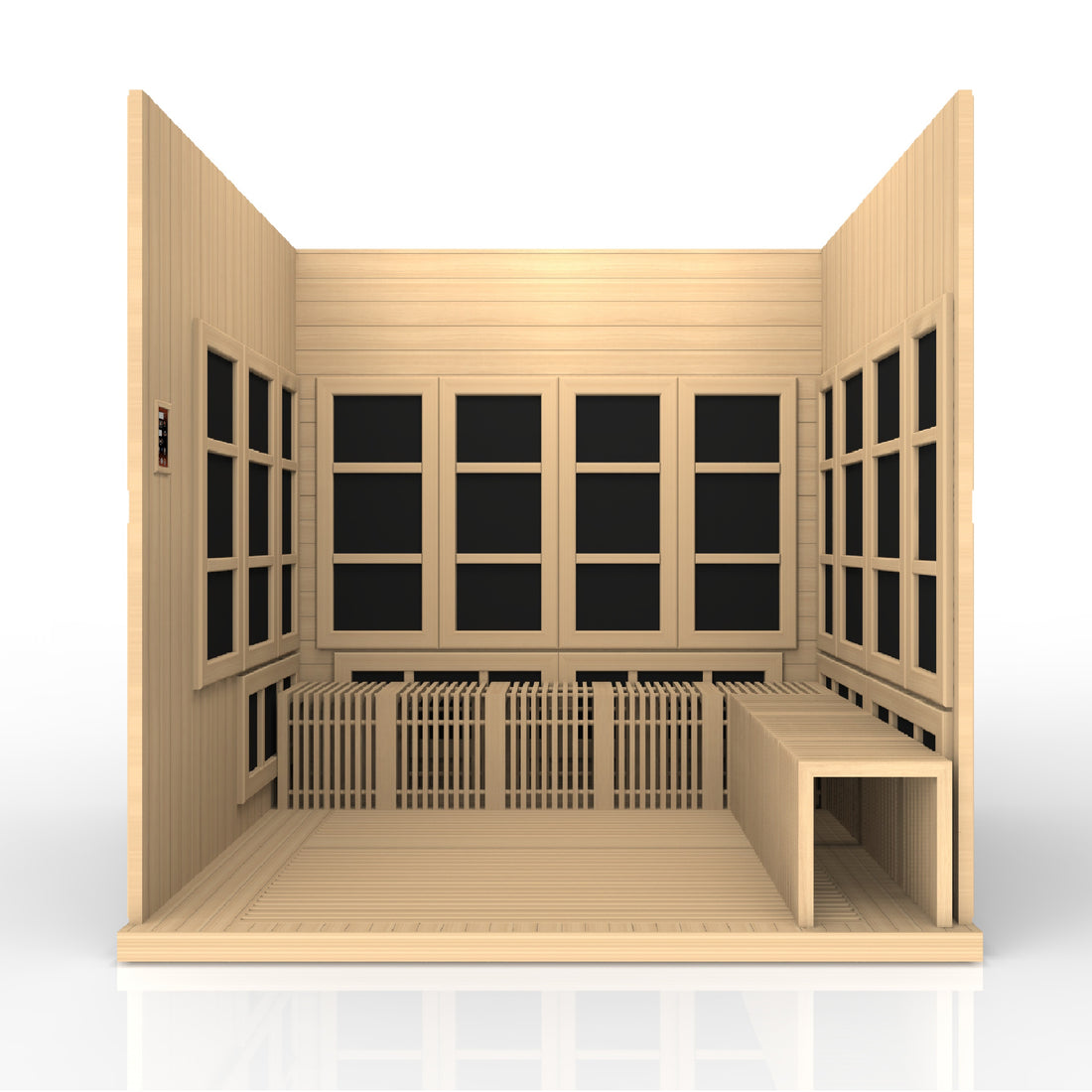 Golden Designs 2025 "Catalonia" 8 Person Near Zero EMF FAR IR Sauna (GDI-6880-02 Elite)