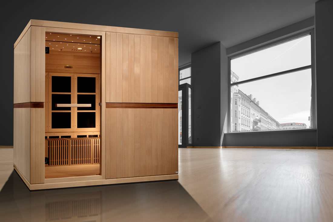 Golden Designs 2025 "Catalonia" 8 Person Near Zero EMF FAR IR Sauna (GDI-6880-02 Elite)
